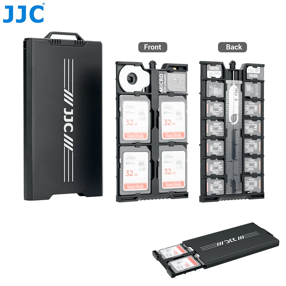 JJC ˾  SD ī ̽ Microsd ī Ȧ 4 SD + 12 Micro SD/ TF + 2 Nano SIM/ NM ī, ޴ ݼ ޸ ī 